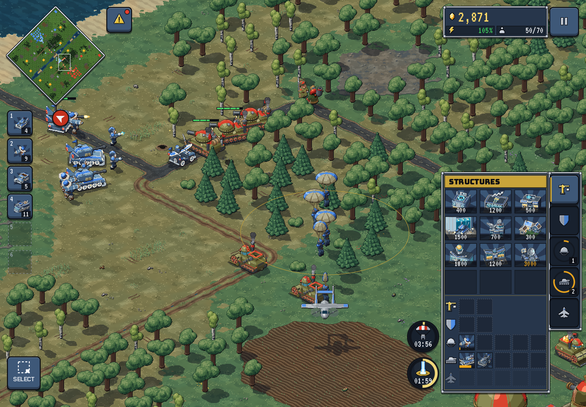 Parachutage Liberty Pact sur iPad.