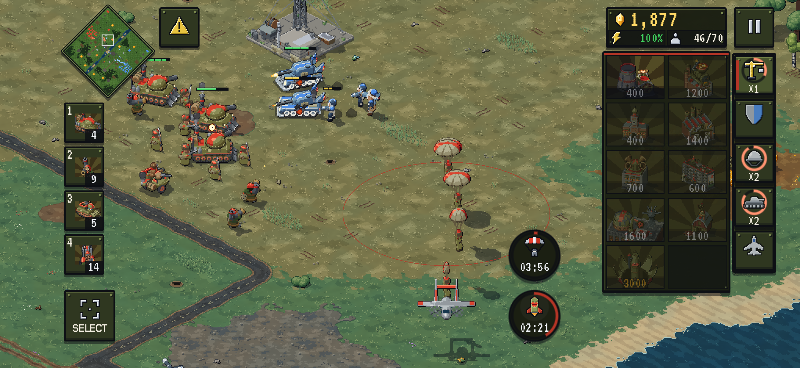 Parachutage Iron Union sur iPhone.