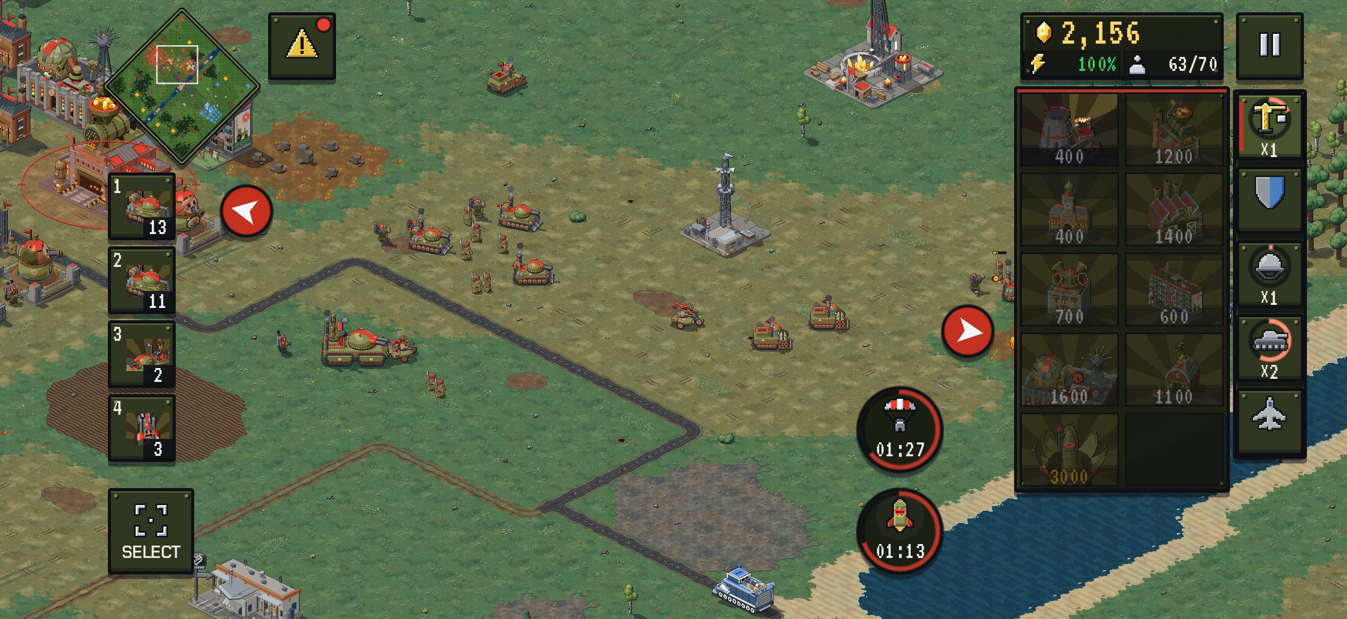 Vue d’ensemble d’une partie Iron Union sur iPhone.